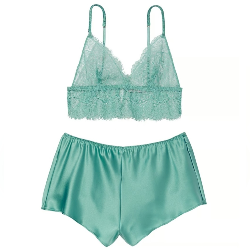 Victoria's Secret Pajama Lace Bralette Cami Set. - Picture 3 of 12